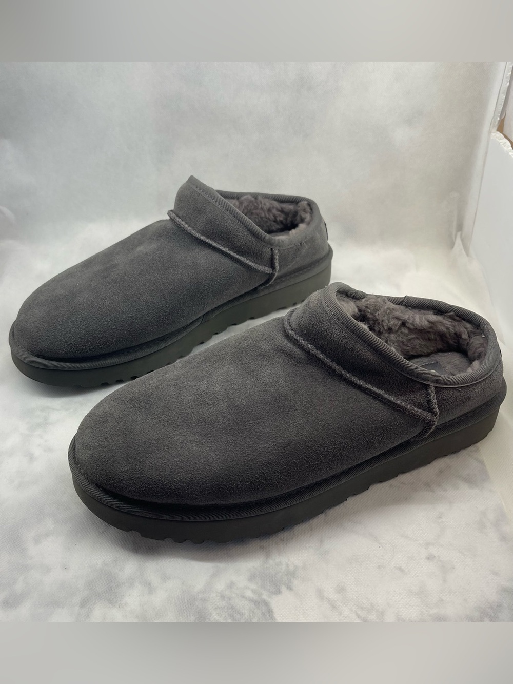 UGG Suede Slip-On Clog - Charcoal Size 12
